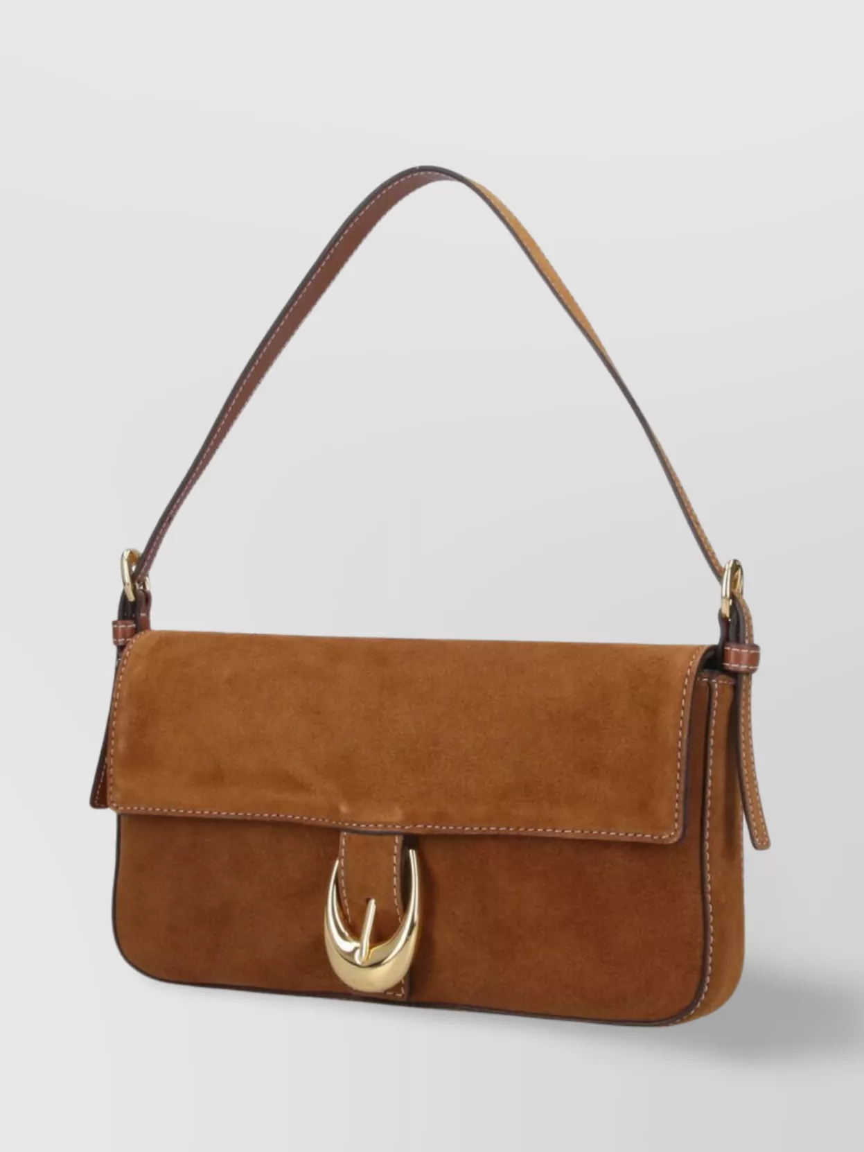STAUD SHOULDER BAG WITH ADJUSTABLE STRAP AND GOLD-TONE HARDWARE