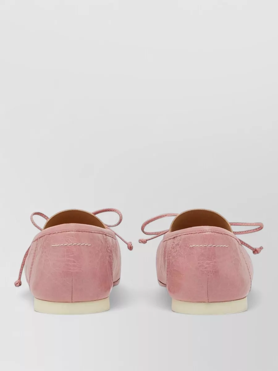 Mm6 Maison Margiela Ballet Flats Square Front Bow Detail