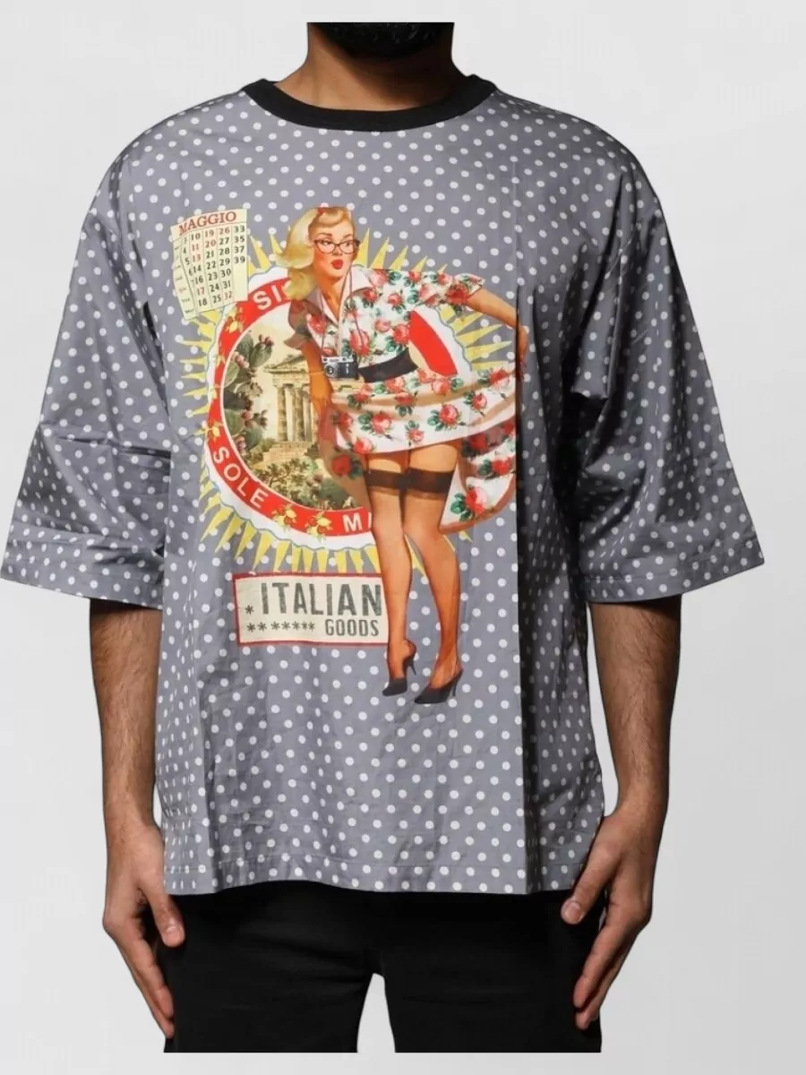 Dolce&Gabbana cotton printed crew neck t-shirt
