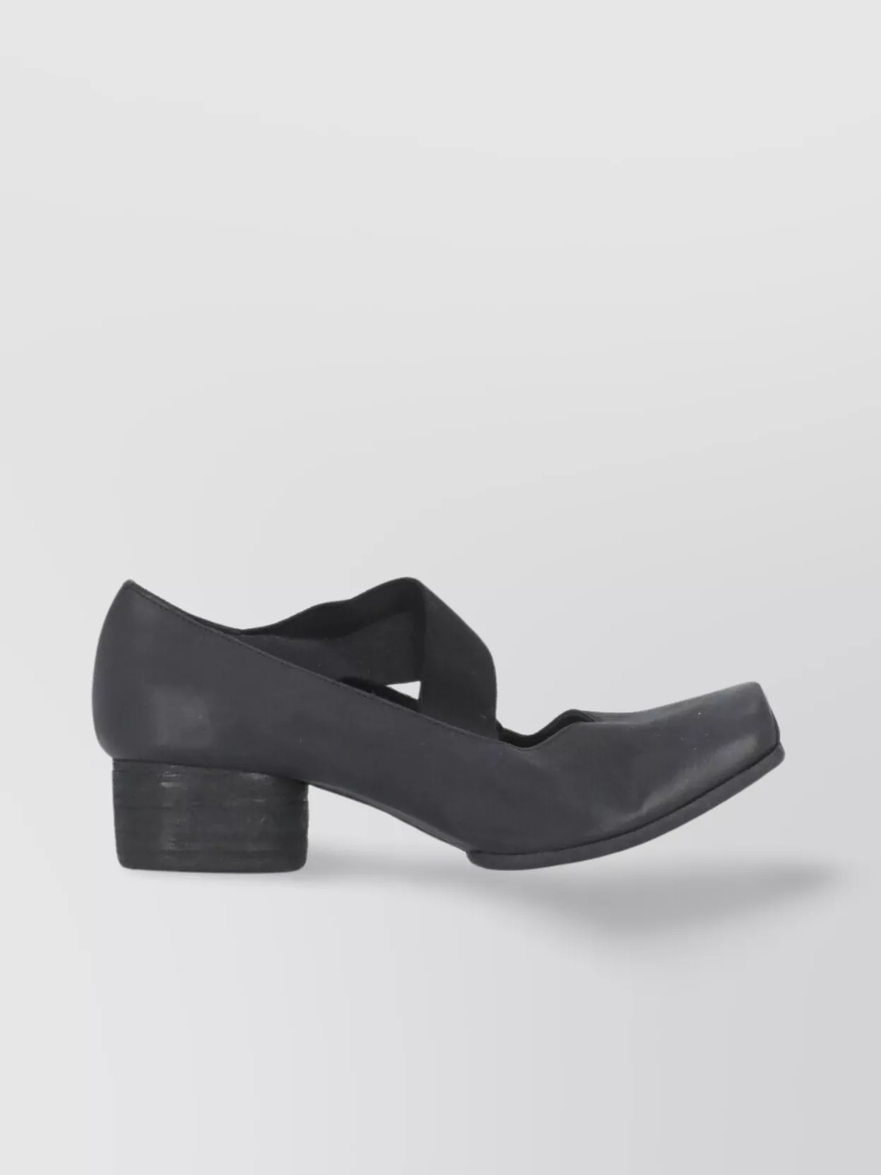 Uma Wang Lace-Up Block Heel Shoes