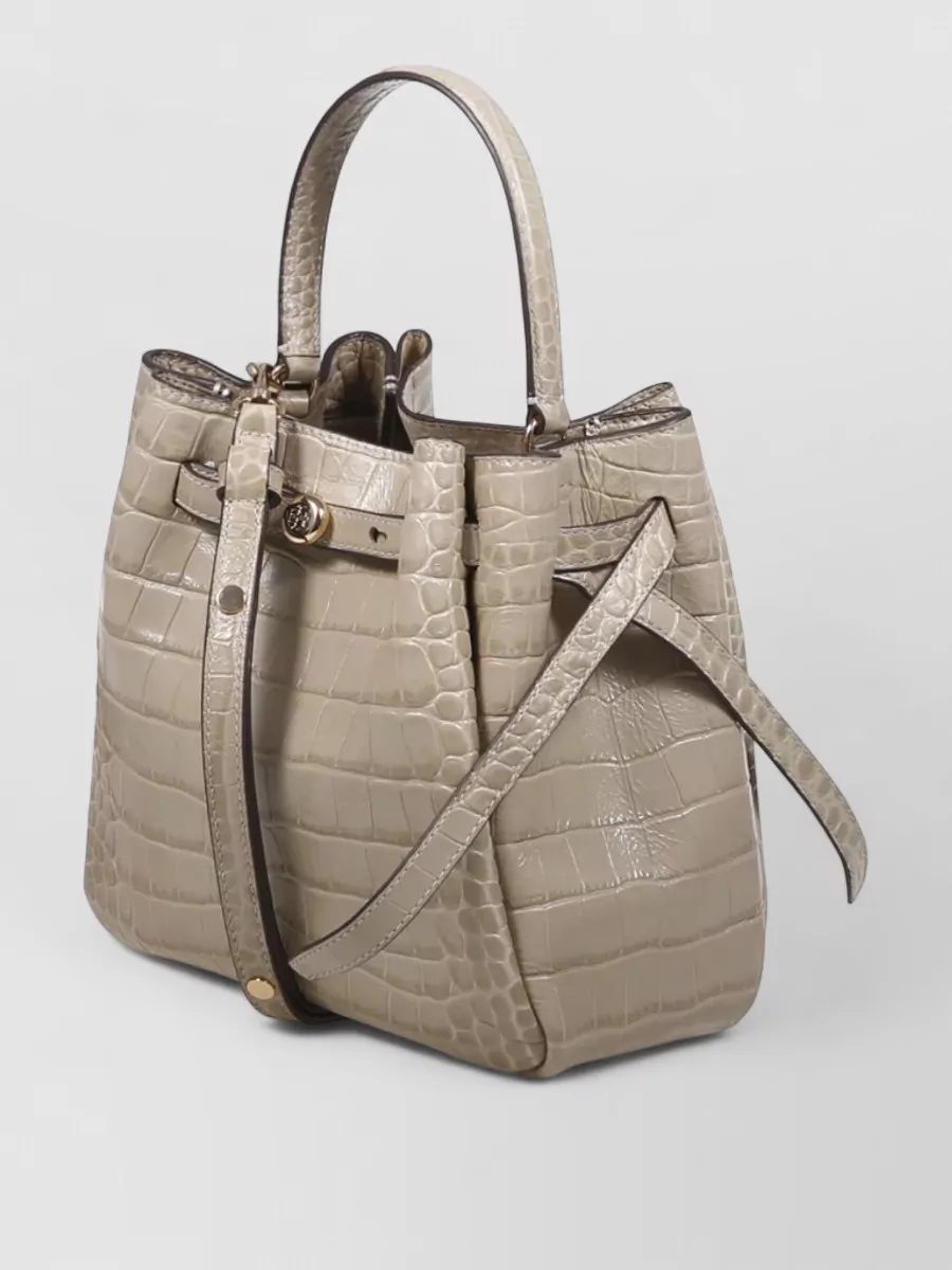 Tory Burch Romy Small Leather Bucket Bag