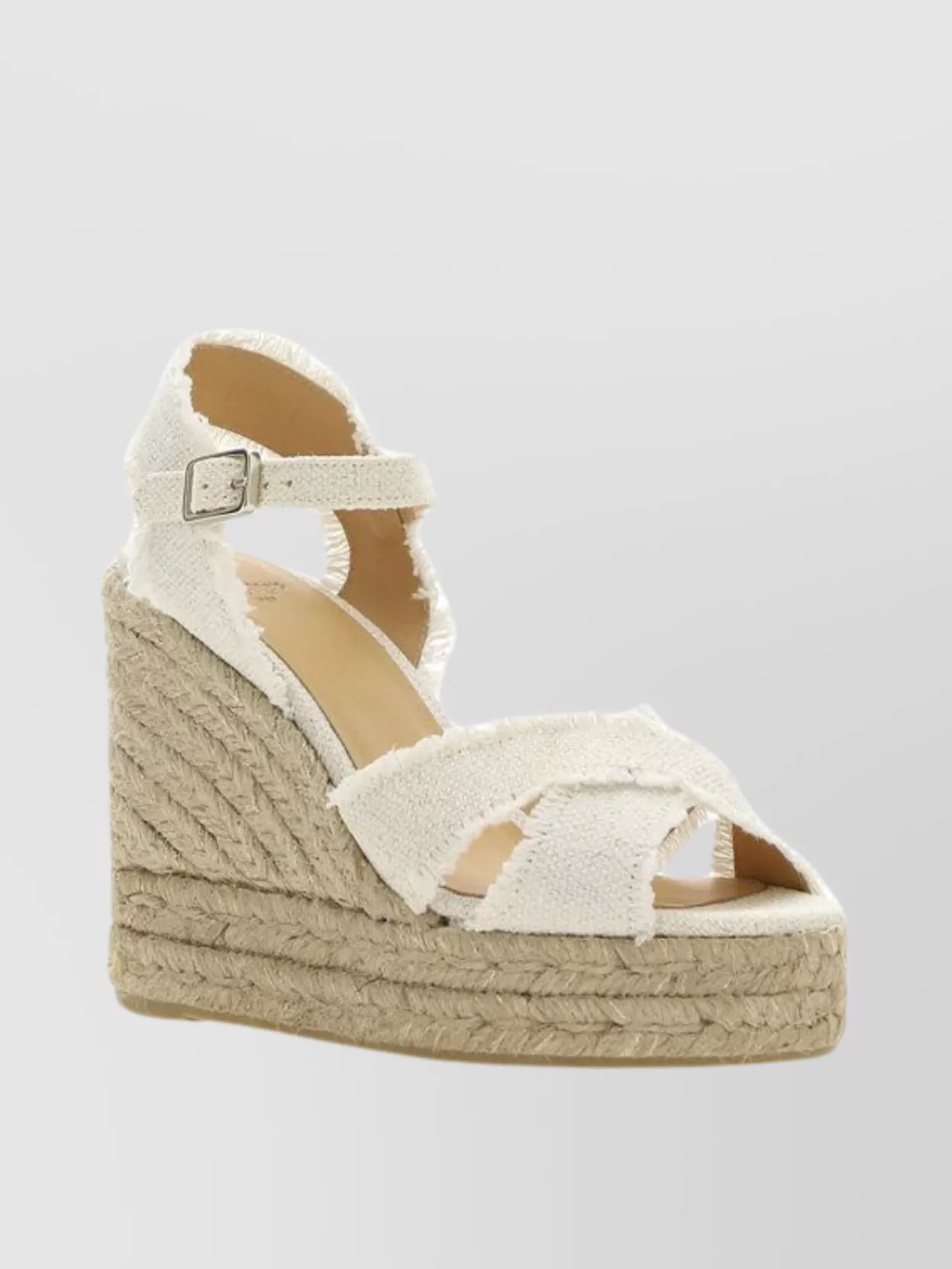 Shop Castaã±er Jute Platform Wedge Sandals