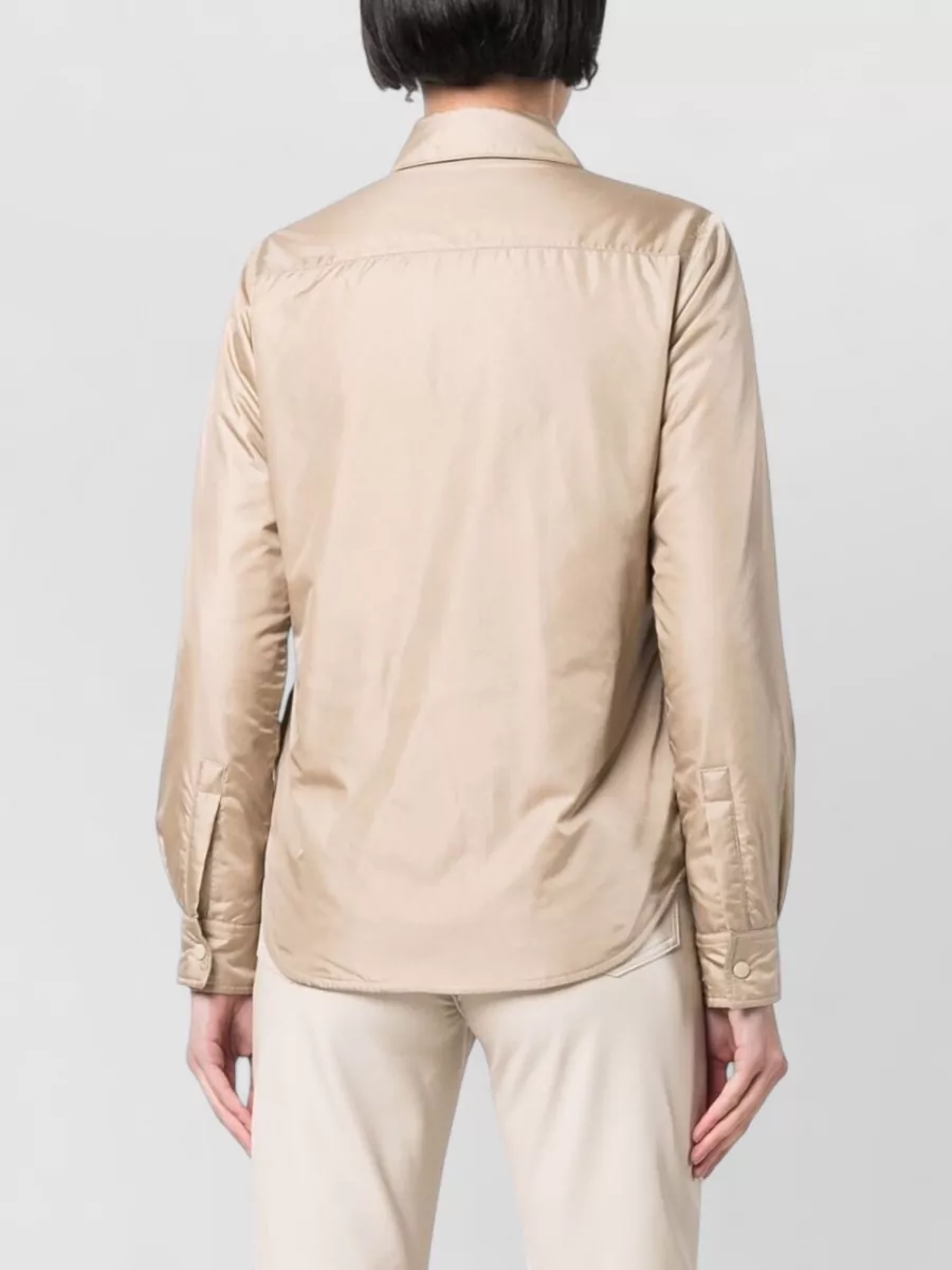 Aspesi Collared Neck Long Sleeves Nylon Silk Top