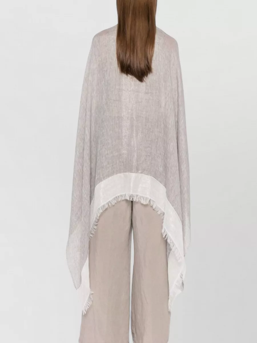 Fabiana Filippi Fringed Linen Poncho
