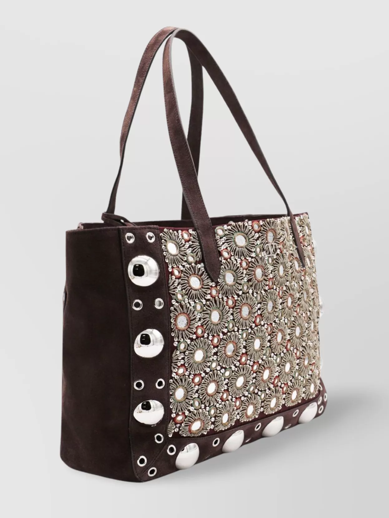 Valentino Garavani Metal Circle Handle Tote Bag