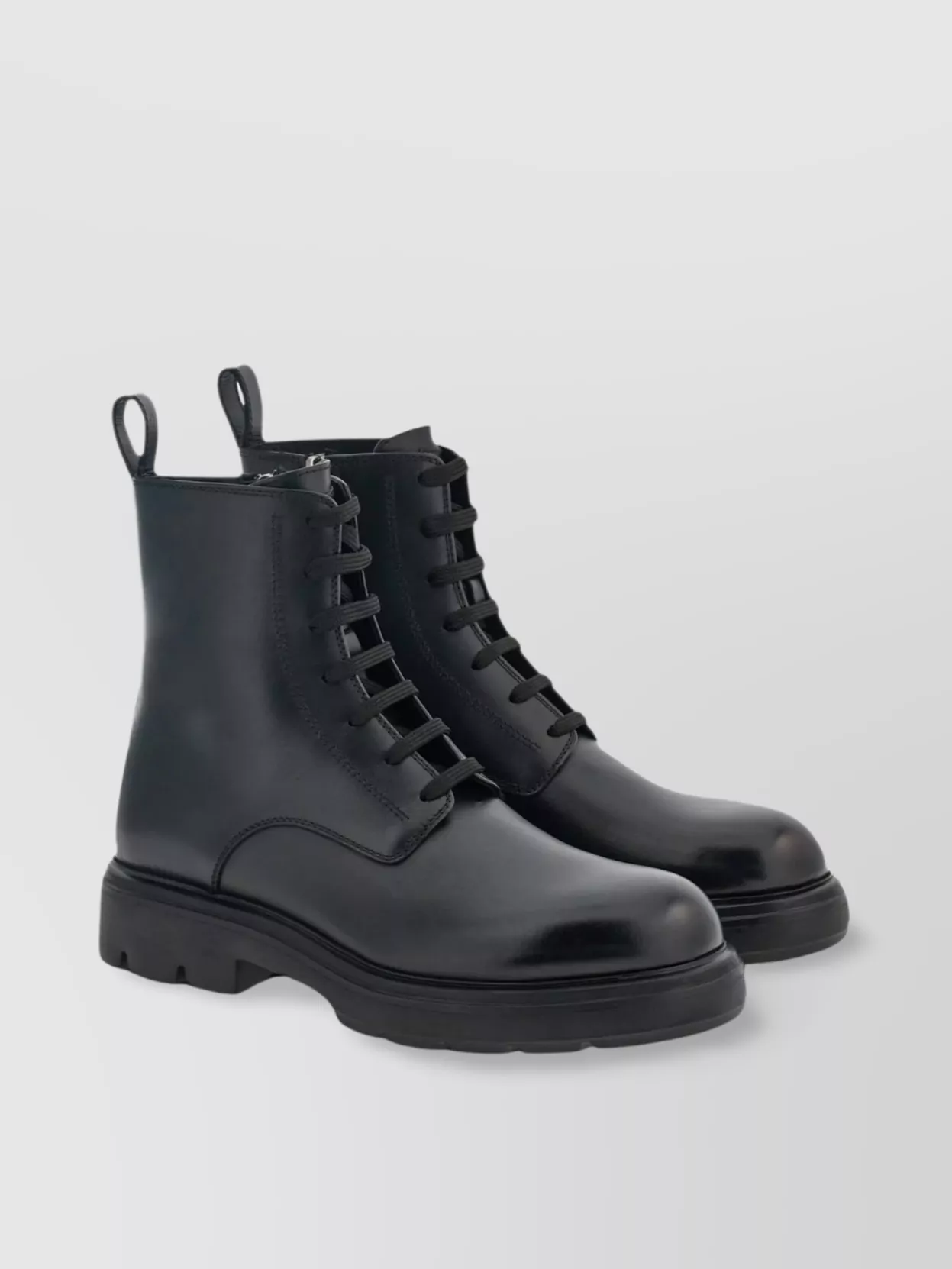 Ferragamo Chunky Heel Ankle Boots With Pull Tab