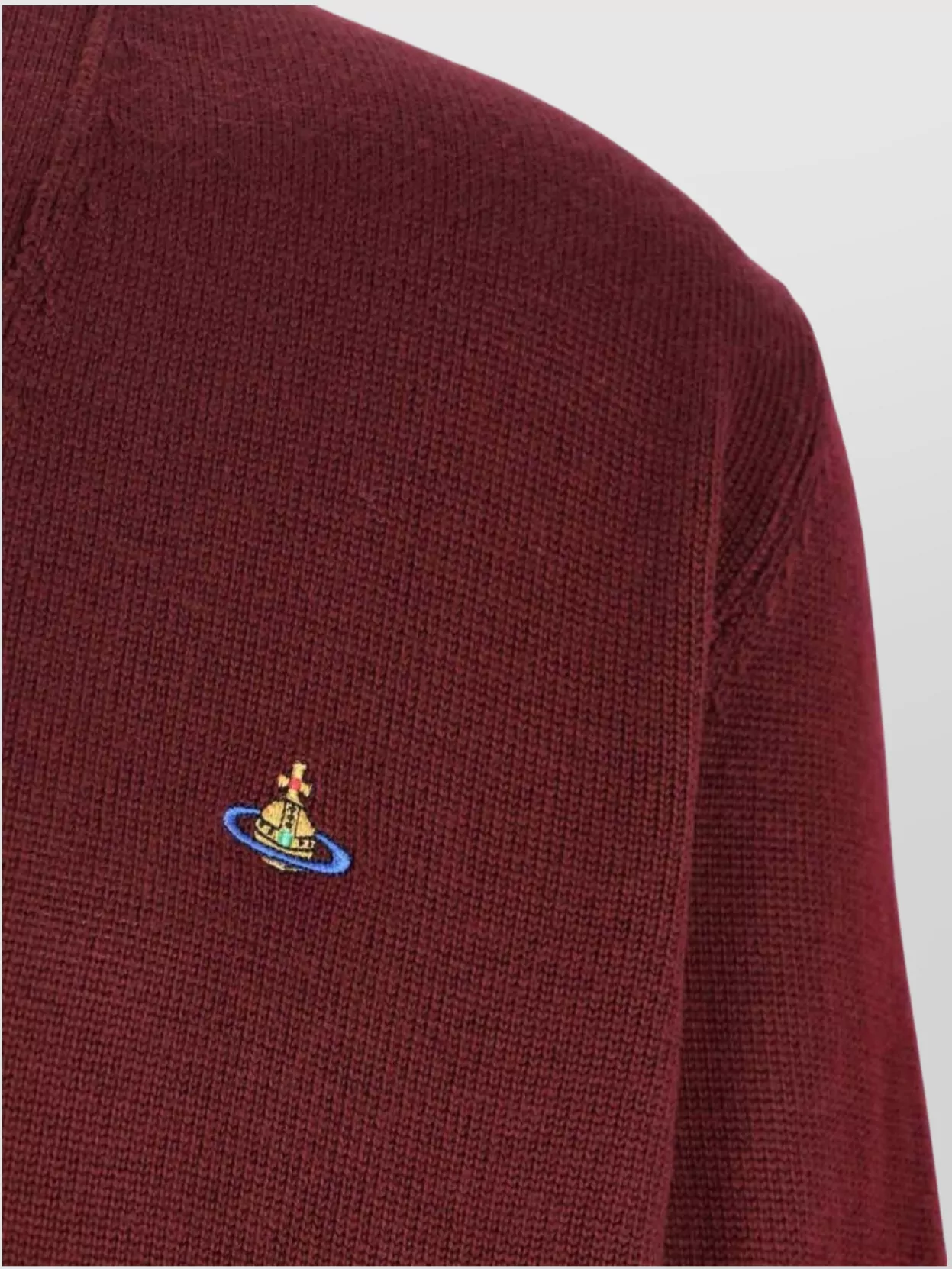 Vivienne Westwood V-Neck Sweater With Ribbed Cuffs And Pockets