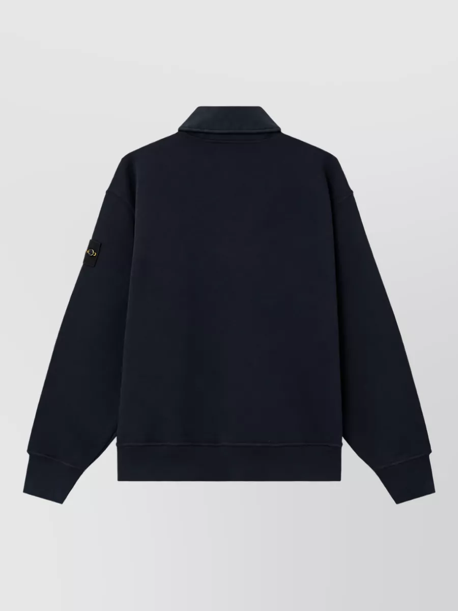 Stone Island Cotton Oversized Long-Sleeve Polo Shirt