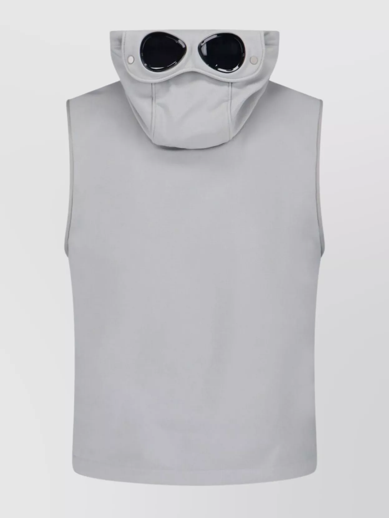 C.p. Company Sleeveless Soft Shell Jacket Hood In Gray