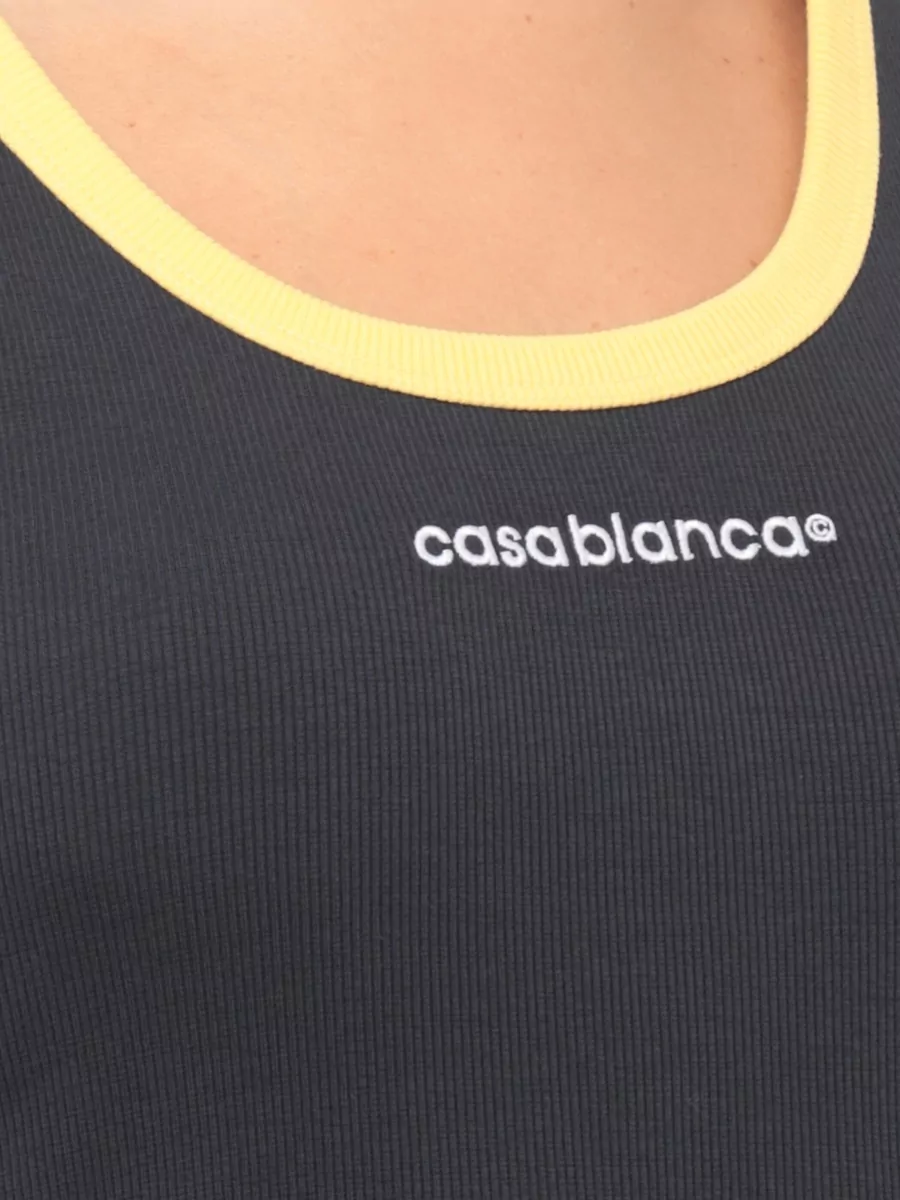 Casablanca Ribbed Sleeveless Cotton Top