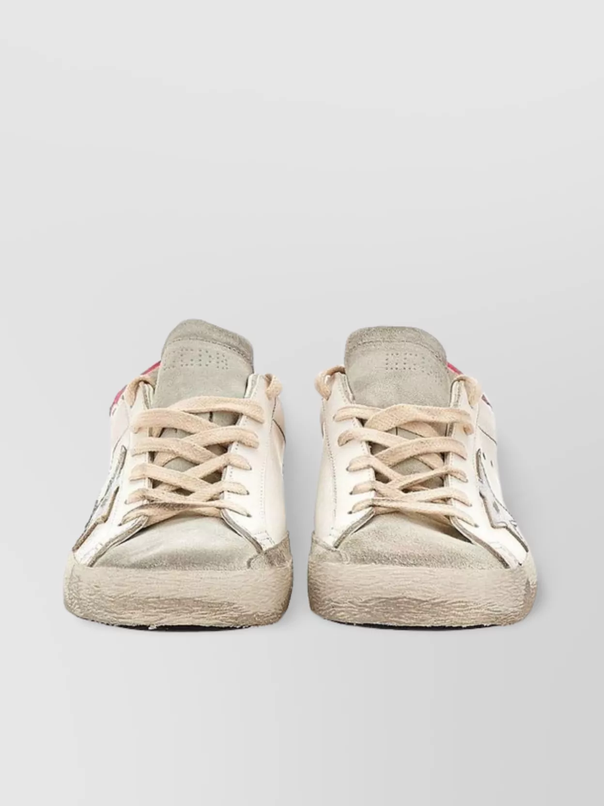 Shop Golden Goose Leather Star Sneakers Breathable Holes