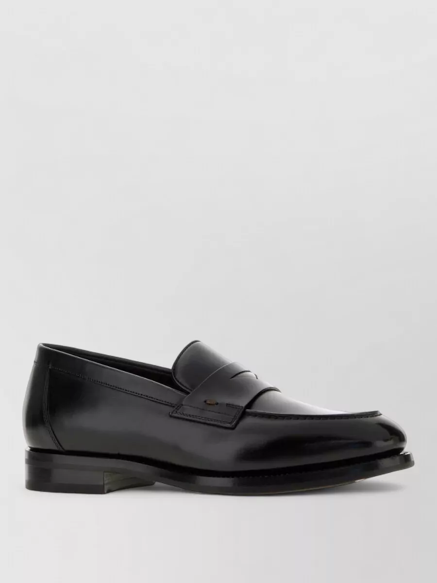 Santoni leather colin loafers