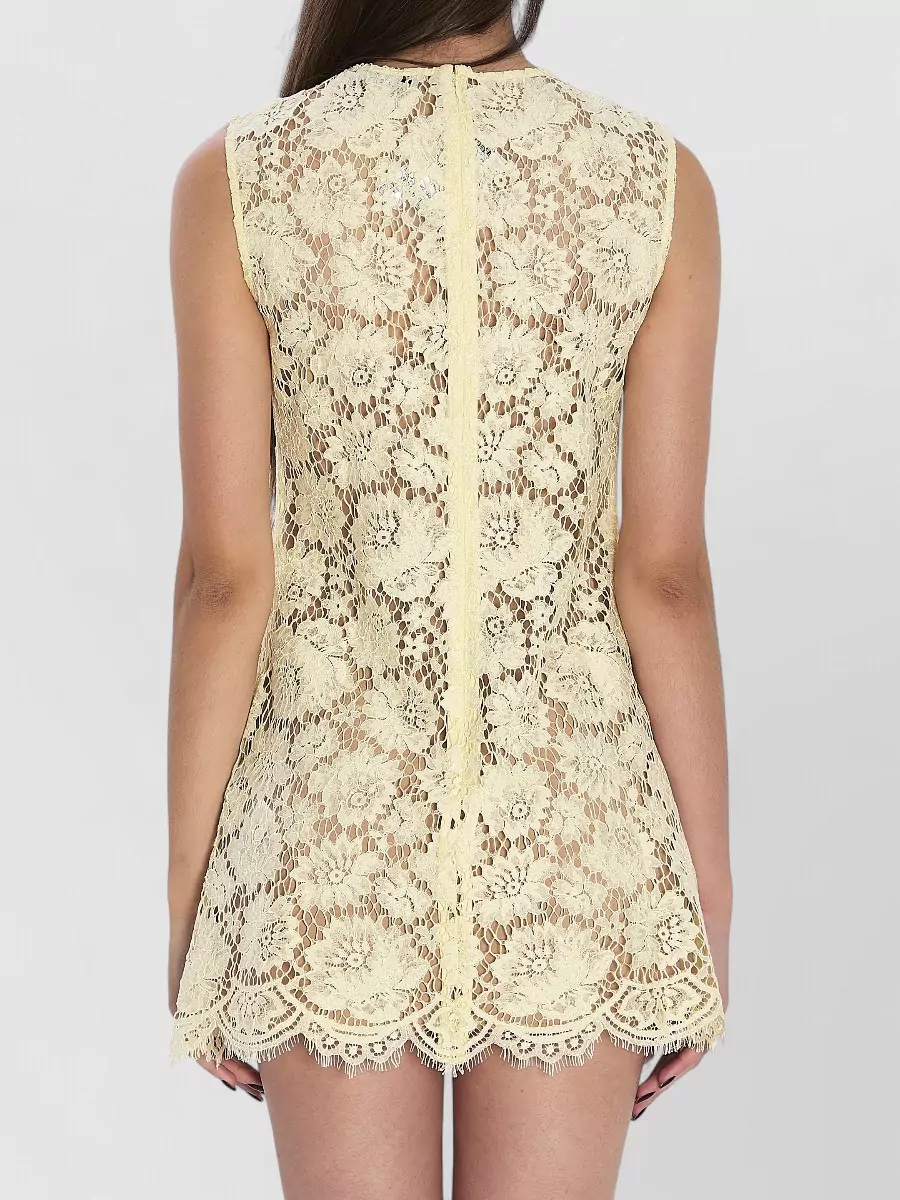 Self-Portrait Lace Sleeveless Fitted Mini Dress