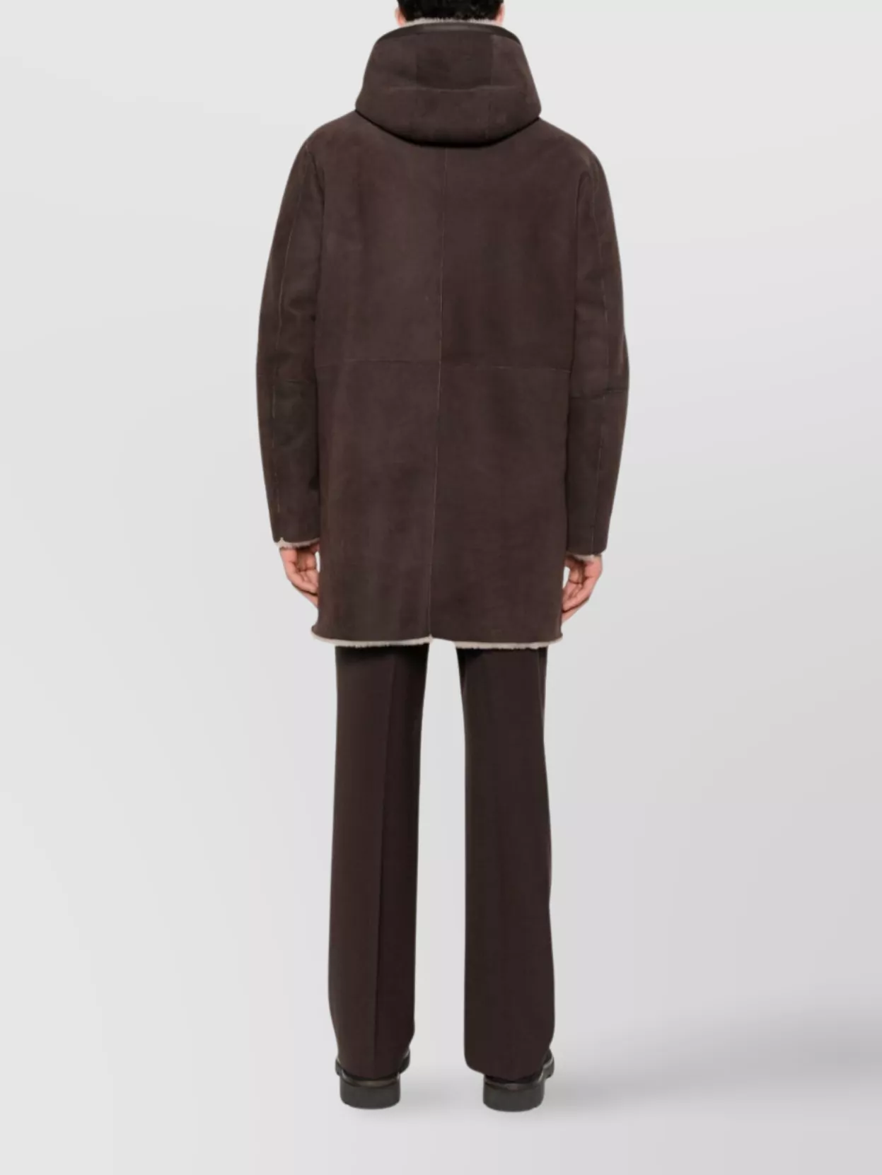 Tagliatore Hooded Long Sleeve Coat With Side Pockets