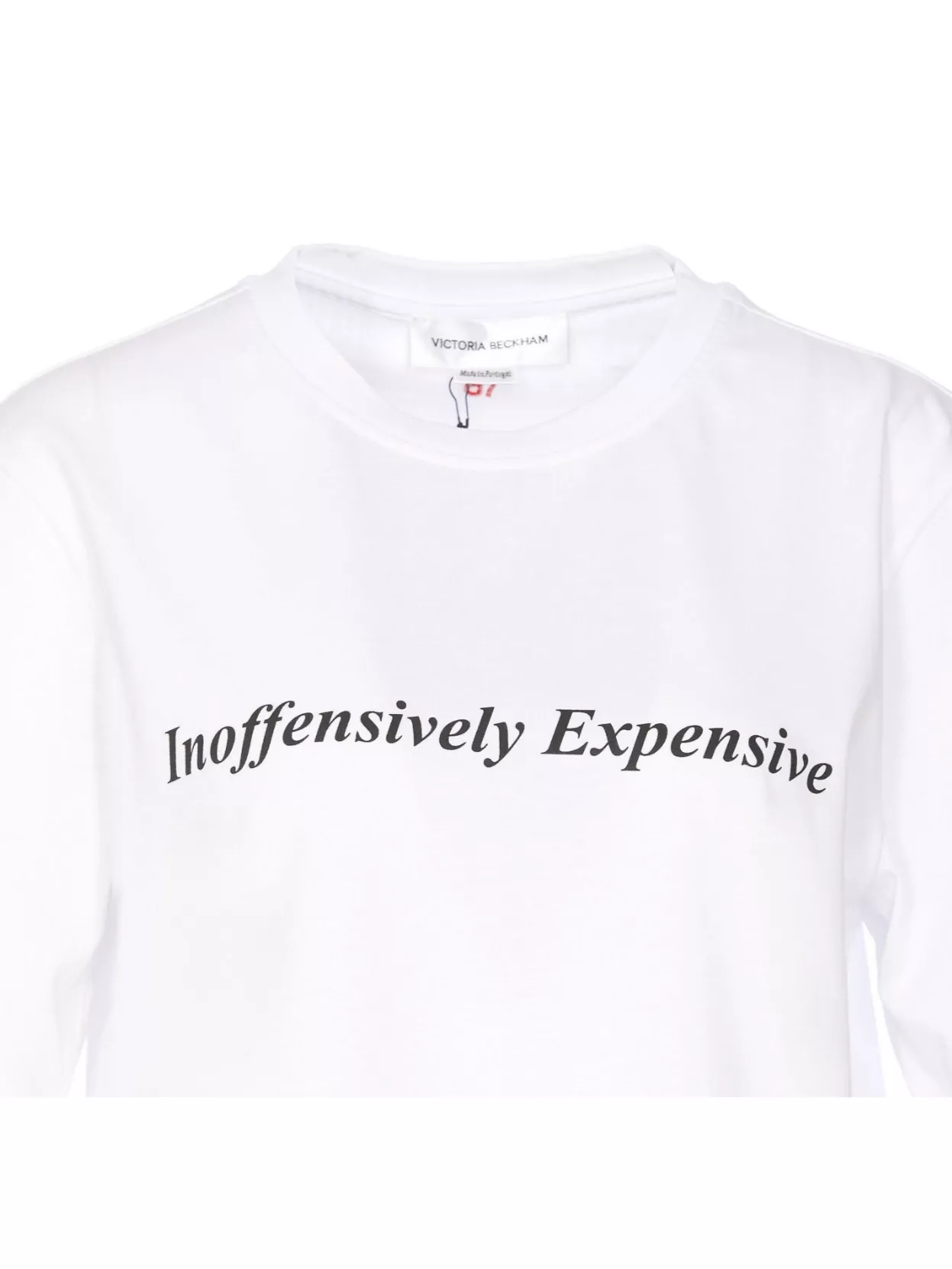 VICTORIA BECKHAM CREWNECK SLOGAN GRAPHIC PRINT SHORT SLEEVE T-SHIRT