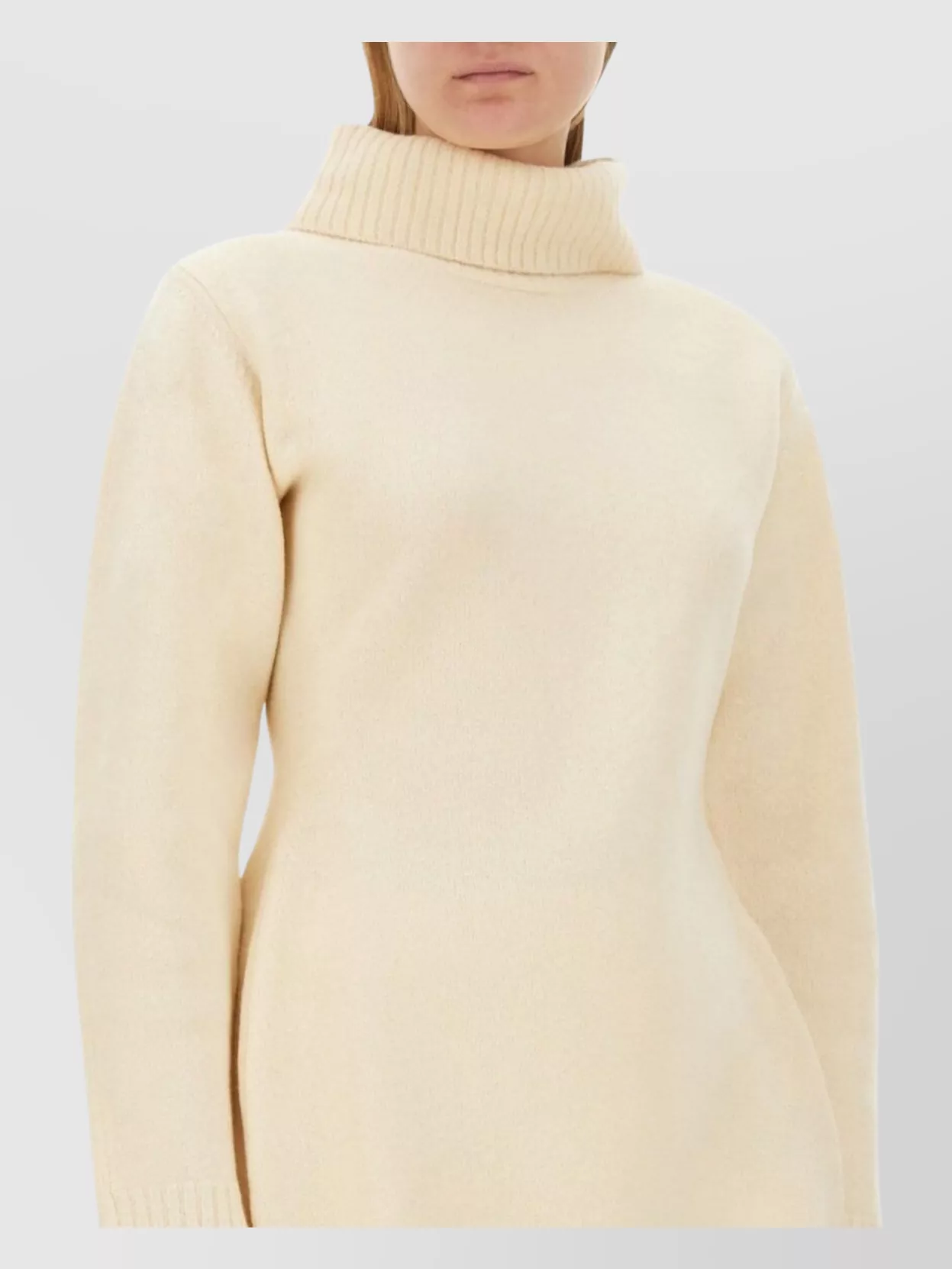 Jil Sander Knit Turtleneck Top Open Back