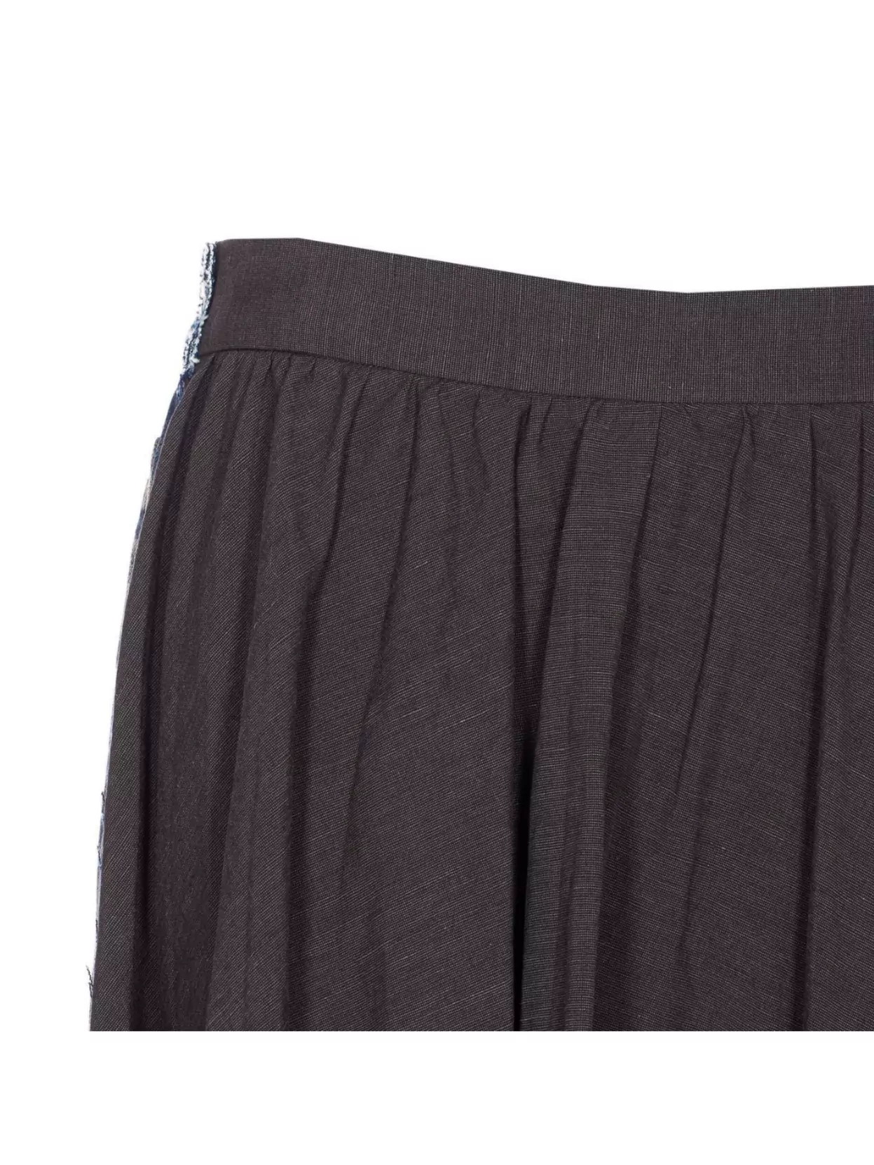 Balenciaga Hybrid Pleated Wool-ramie Midi Skirt In Black