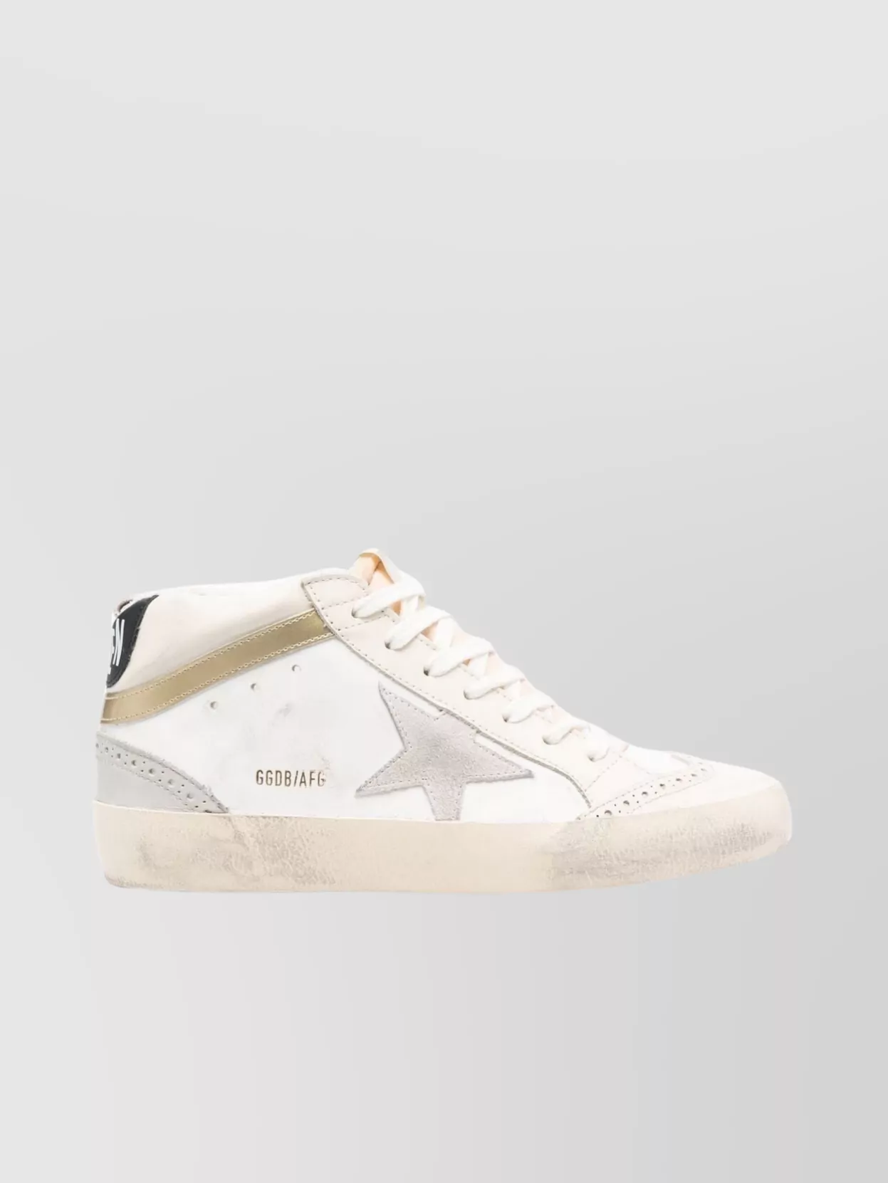 Golden Goose Distressed mid-star sneakers with round toe