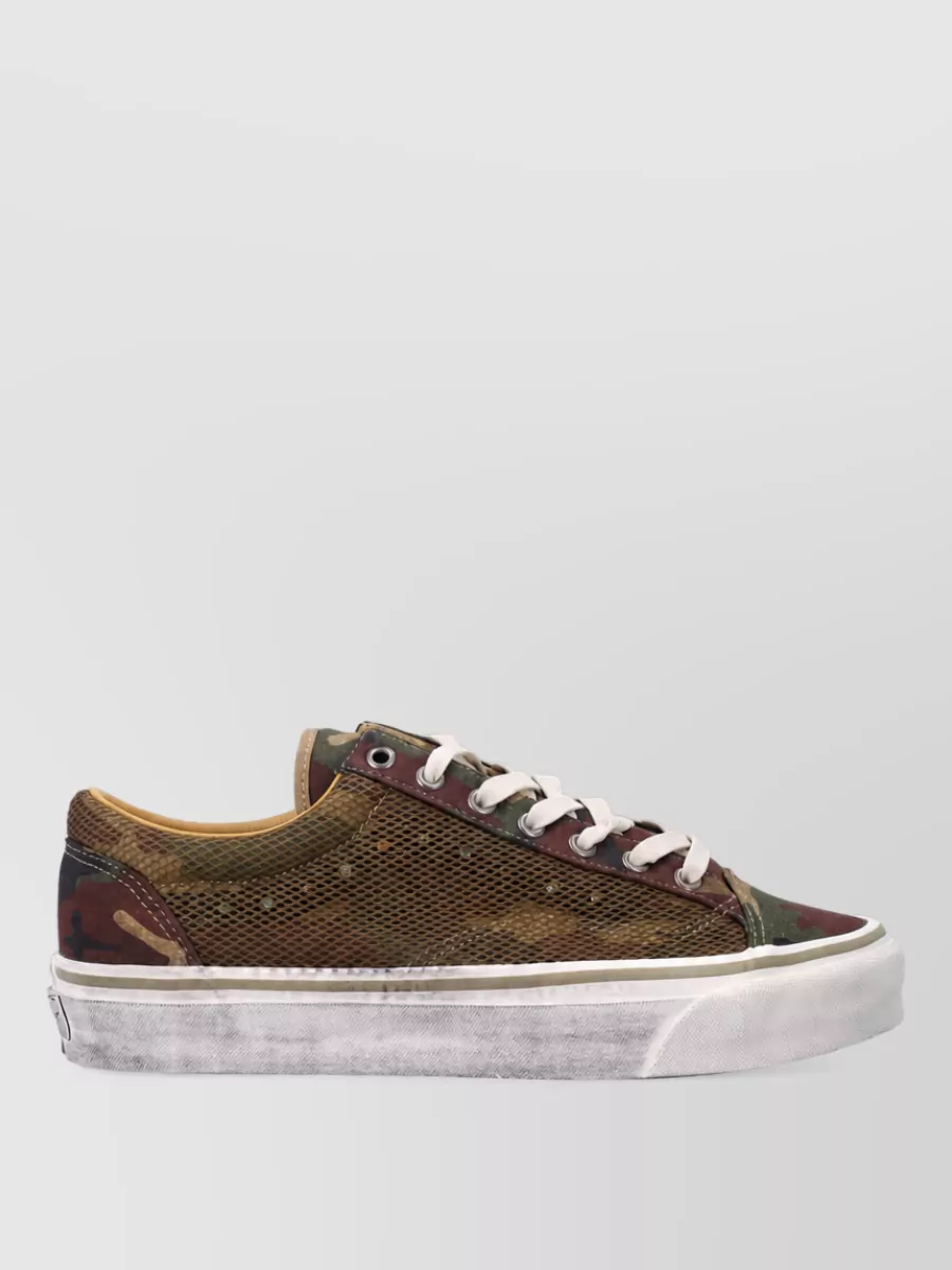 Vans Camouflage-Print Canvas Low-Top Lace-Up Sneakers