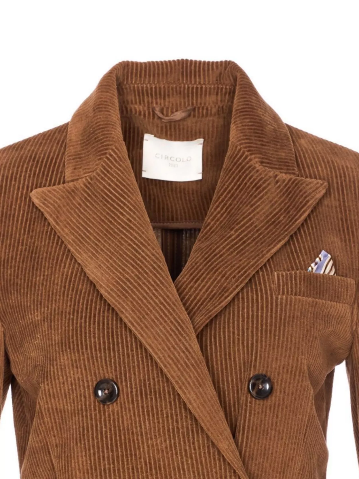 Circolo 1901 Velvet Jacket Double-Breasted Chest Pocket