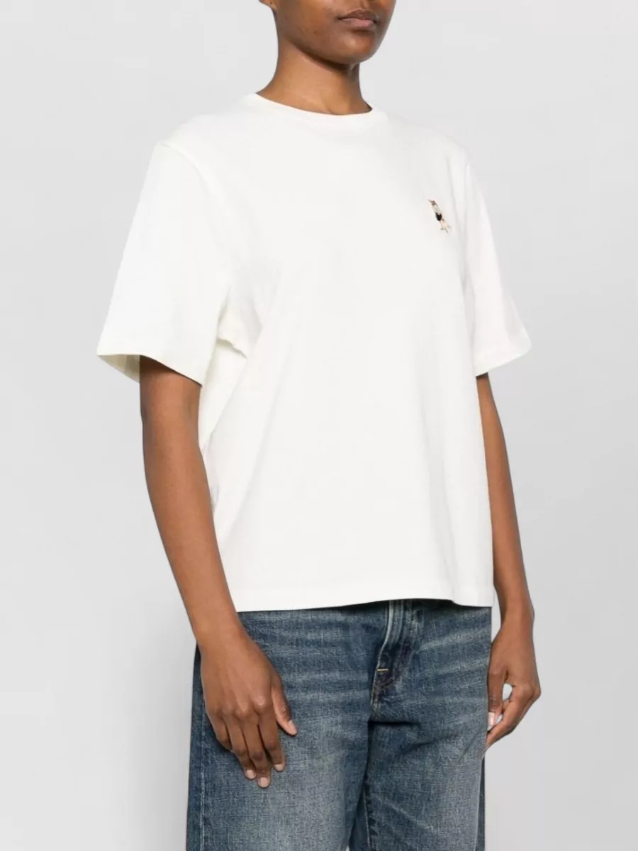 Maison Kitsuné Organic Cotton Embroidered Short-Sleeve T-Shirt