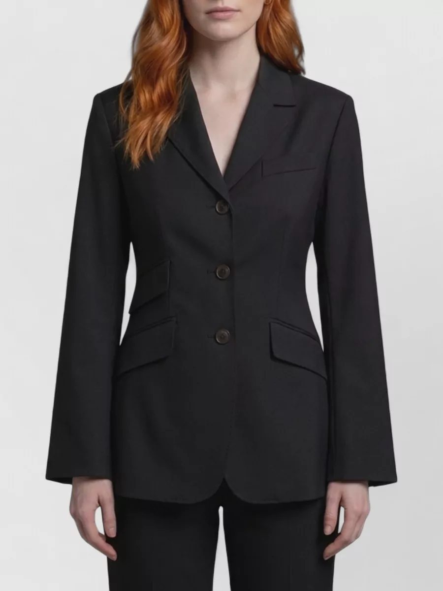 Max Mara Patio Virgin Wool Tailored Jacket In Multi