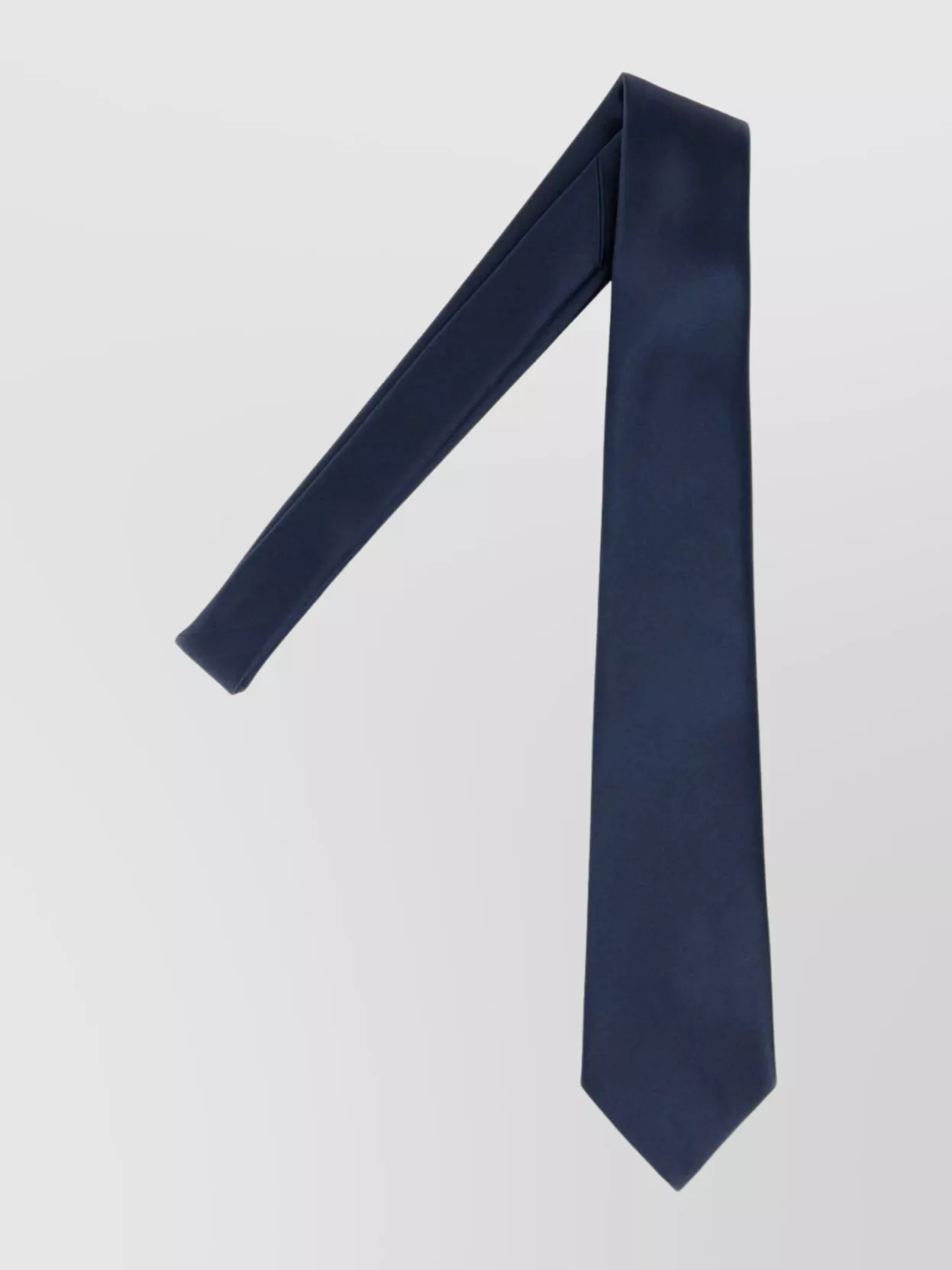 Saint Laurent Satin Tie With Smooth Texture And Standard Width In Blue