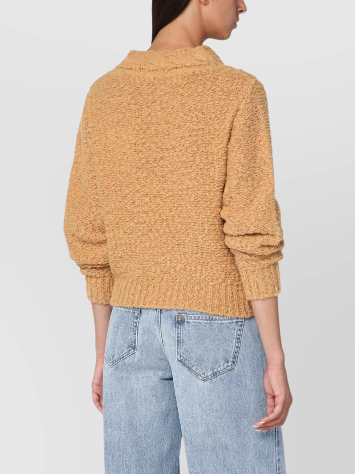 Isabel Marant Cable Knit Romane Sweater Textured Fabric In Neutral