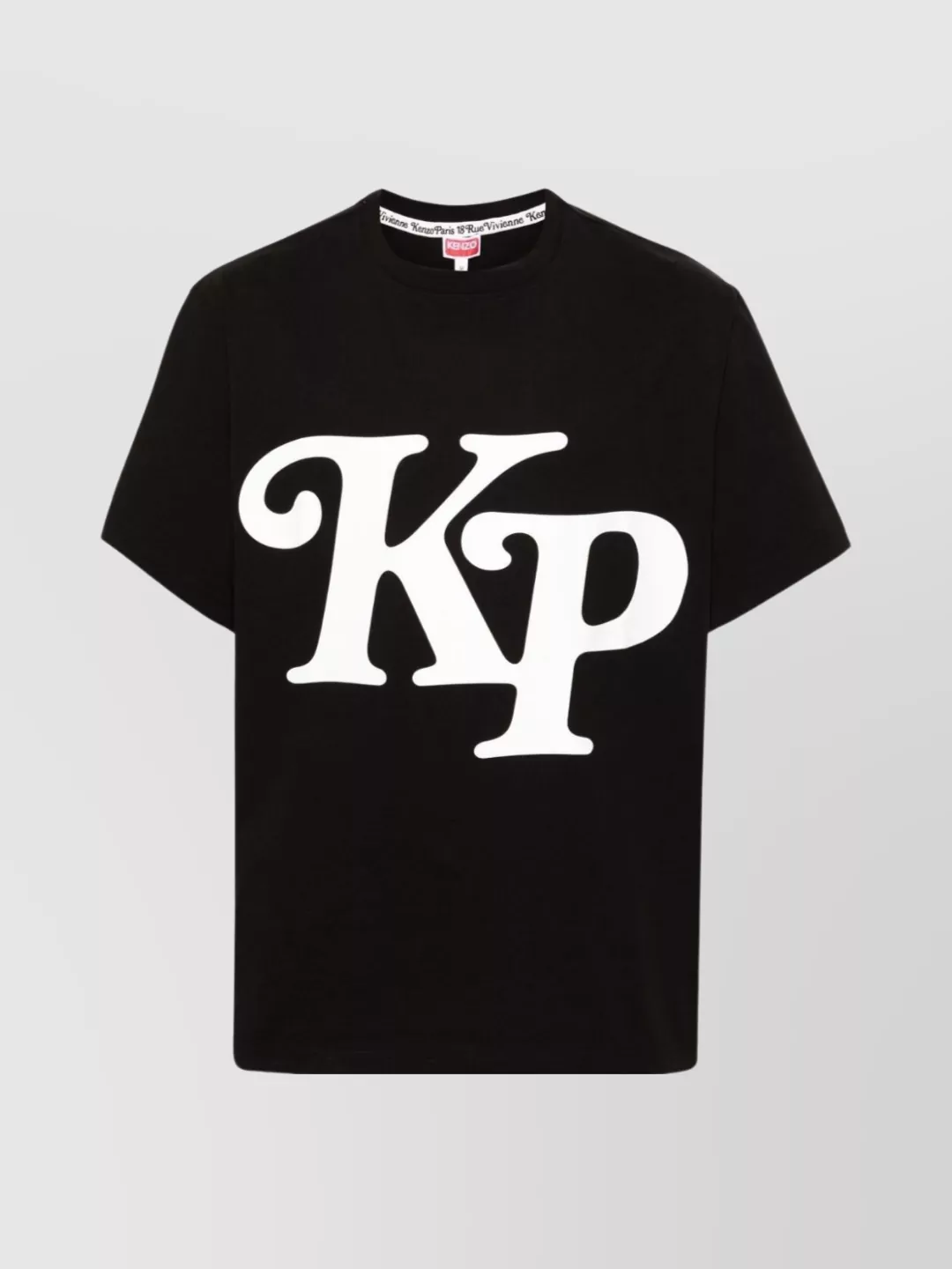 Shop Kenzo Crew Neck Slogan T-shirt In Black