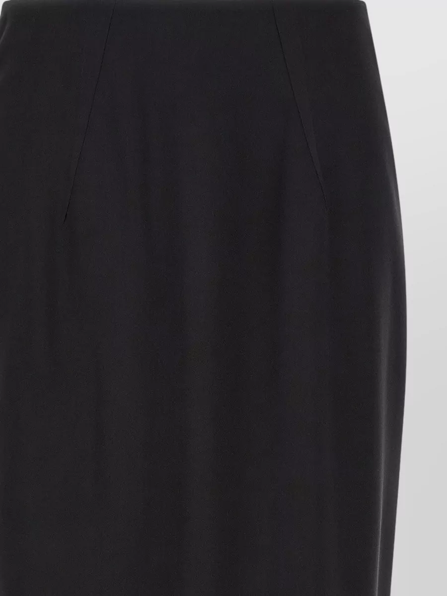 Ermanno Scervino Silk High-Rise Asymmetric Lace-Trim Midi Pencil Skirt