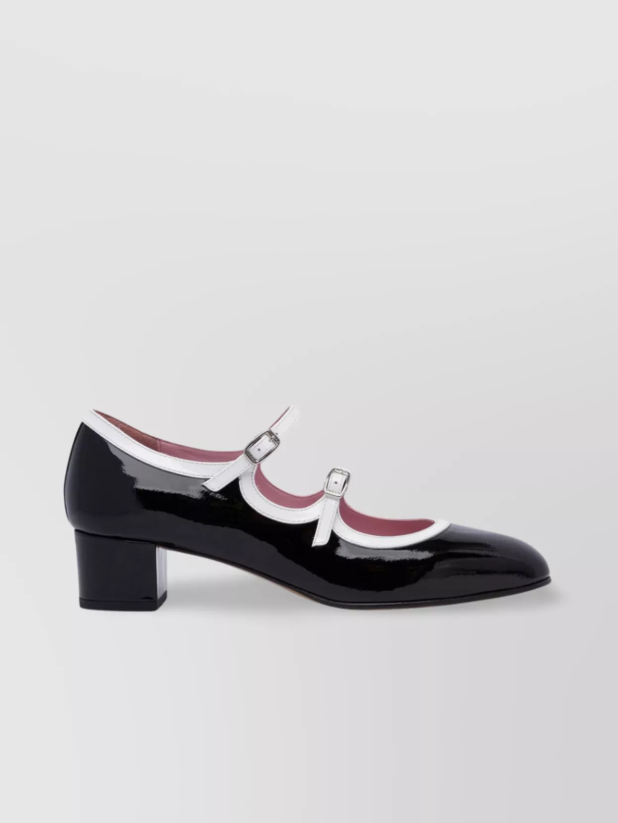 Shop Carel Chunky Heel Pumps Patent Trim
