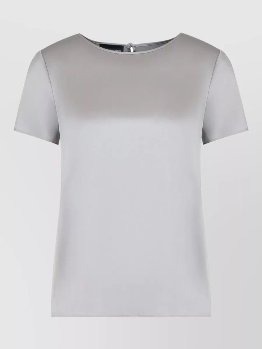 Emporio Armani Silk Short-Sleeve Round-Neck Top