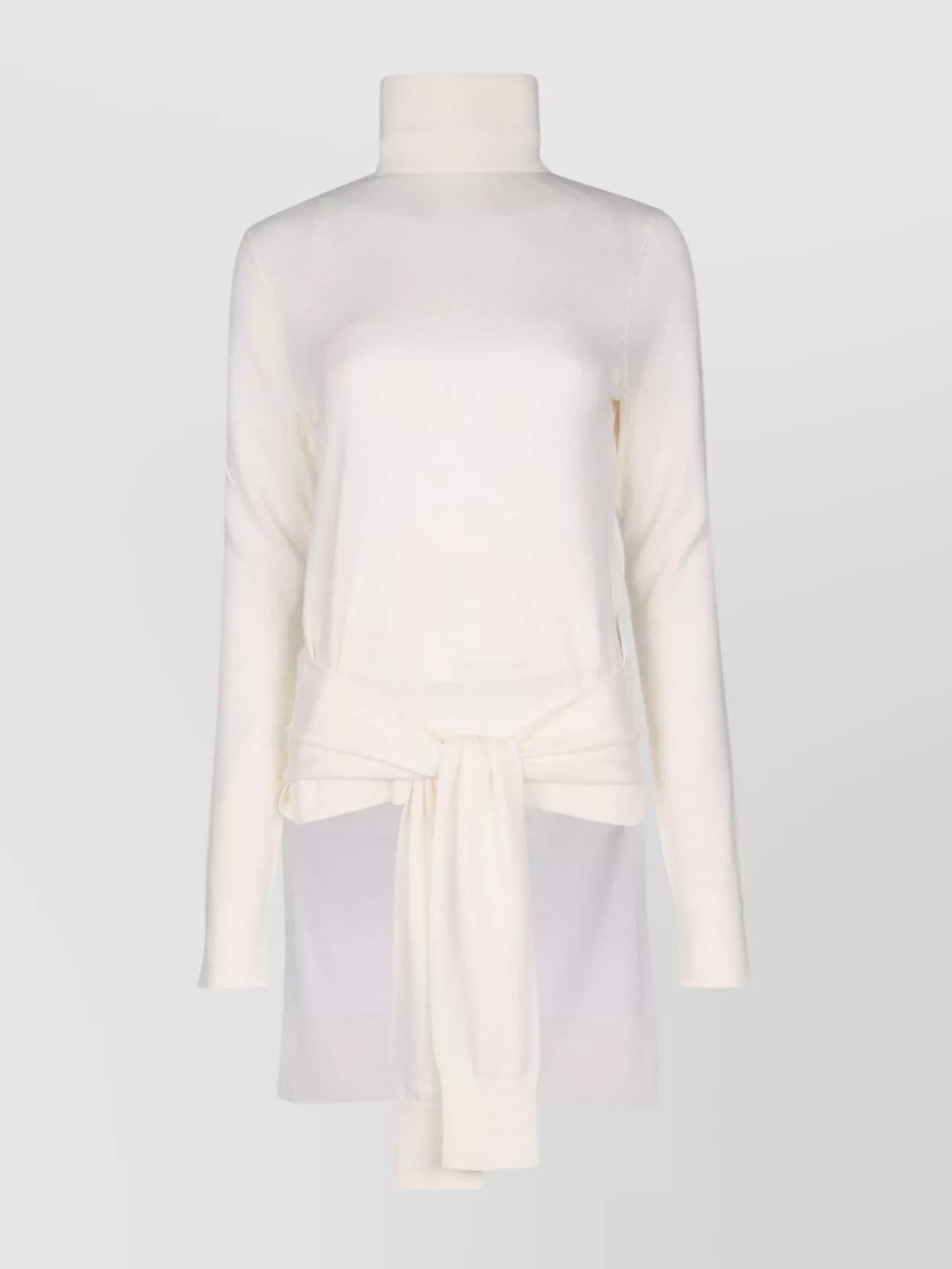Totême Long sleeve turtleneck top with tie detail