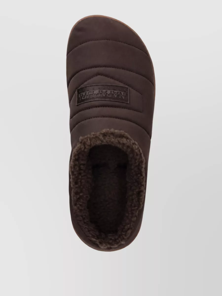 Napapijri Quilted Faux Fur Slippers