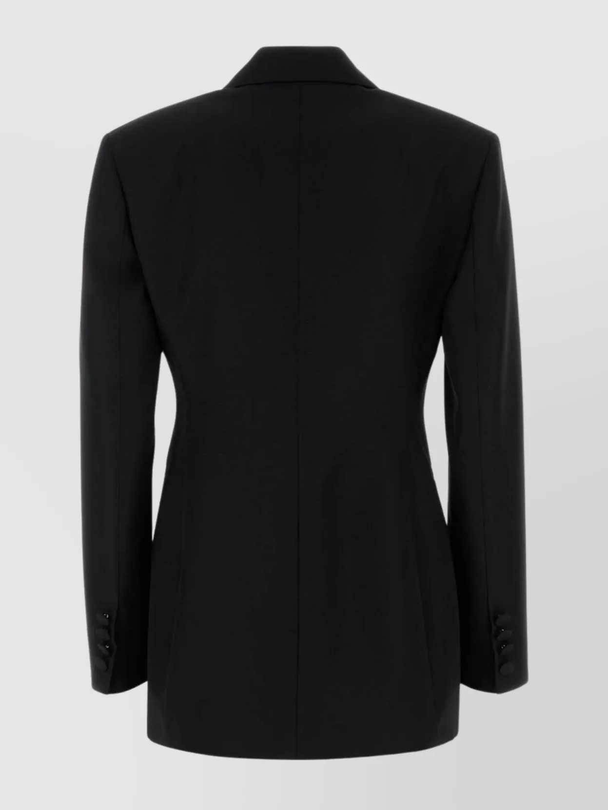 Blumarine Wool Blazer Flower Detail In Black