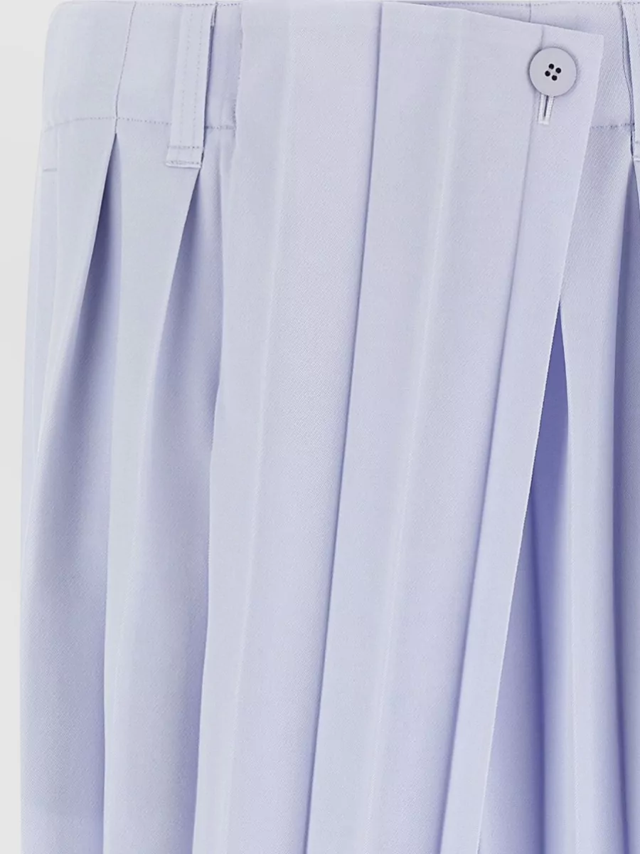 Homme Plisse Issey Miyake Pleated Cropped Wide-Leg Tailored Trousers
