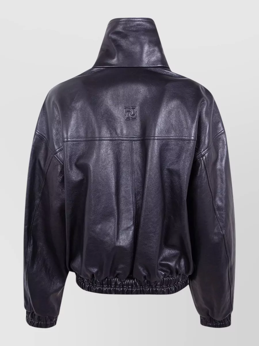 Magda Butrym Sheepskin Leather Bomber Jacket