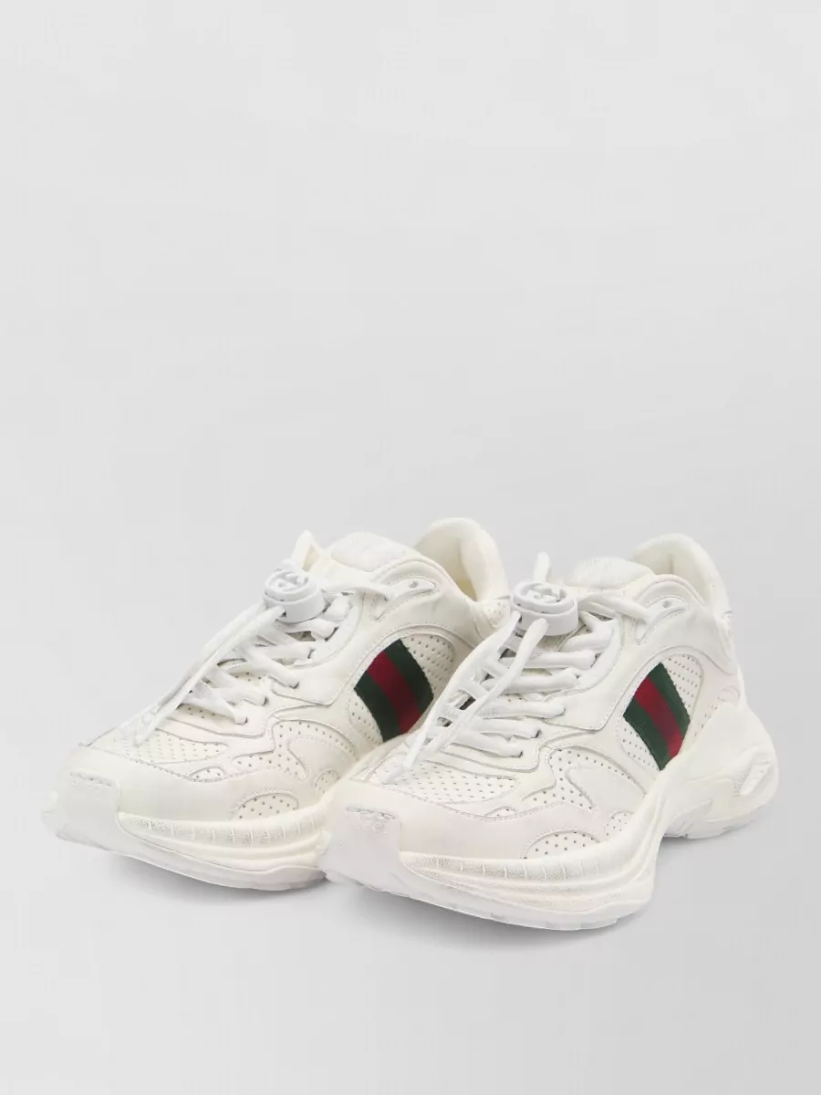 Gucci Rochelle Sneakers Leather Web Detail