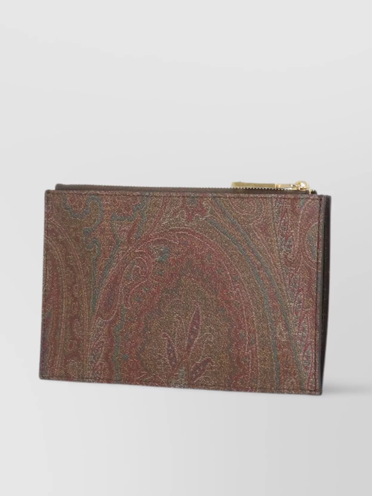 Etro Paisley Pattern Cotton Blend Clutch Bag