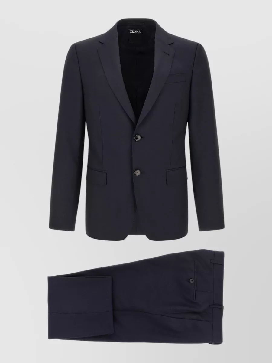 Zegna Single-Breasted Wool Mohair Suit
