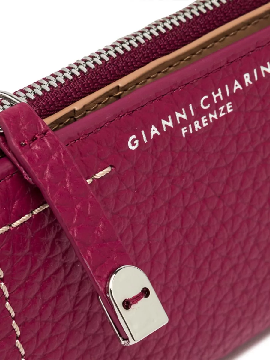 Gianni Chiarini Bubble Stitch Contrast Texture Zip Wallet