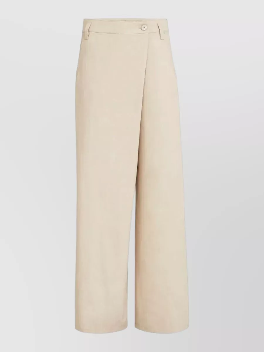 Brunello Cucinelli cotton wide-leg wrap trousers