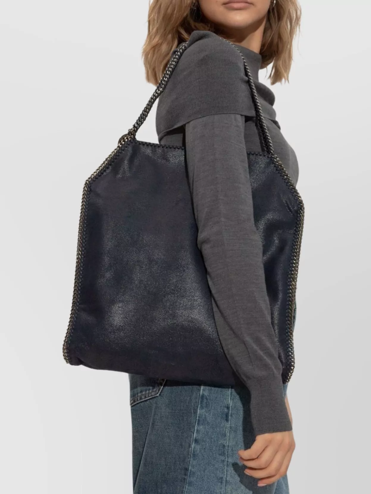 Stella Mccartney Chain-Link Trim Large Tote
