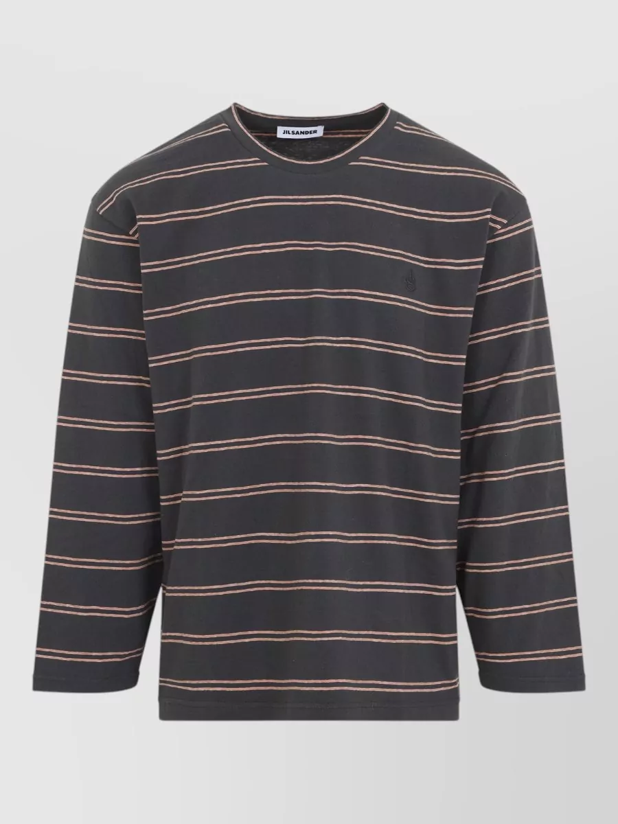 Jil Sander Striped cotton long-sleeve t-shirt