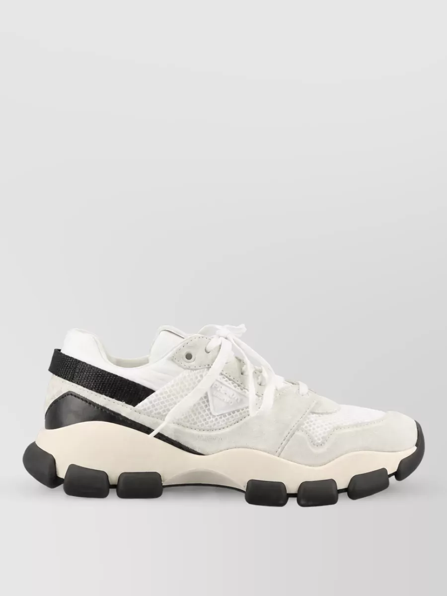 Prada Calf Leather Low-Top Sneakers