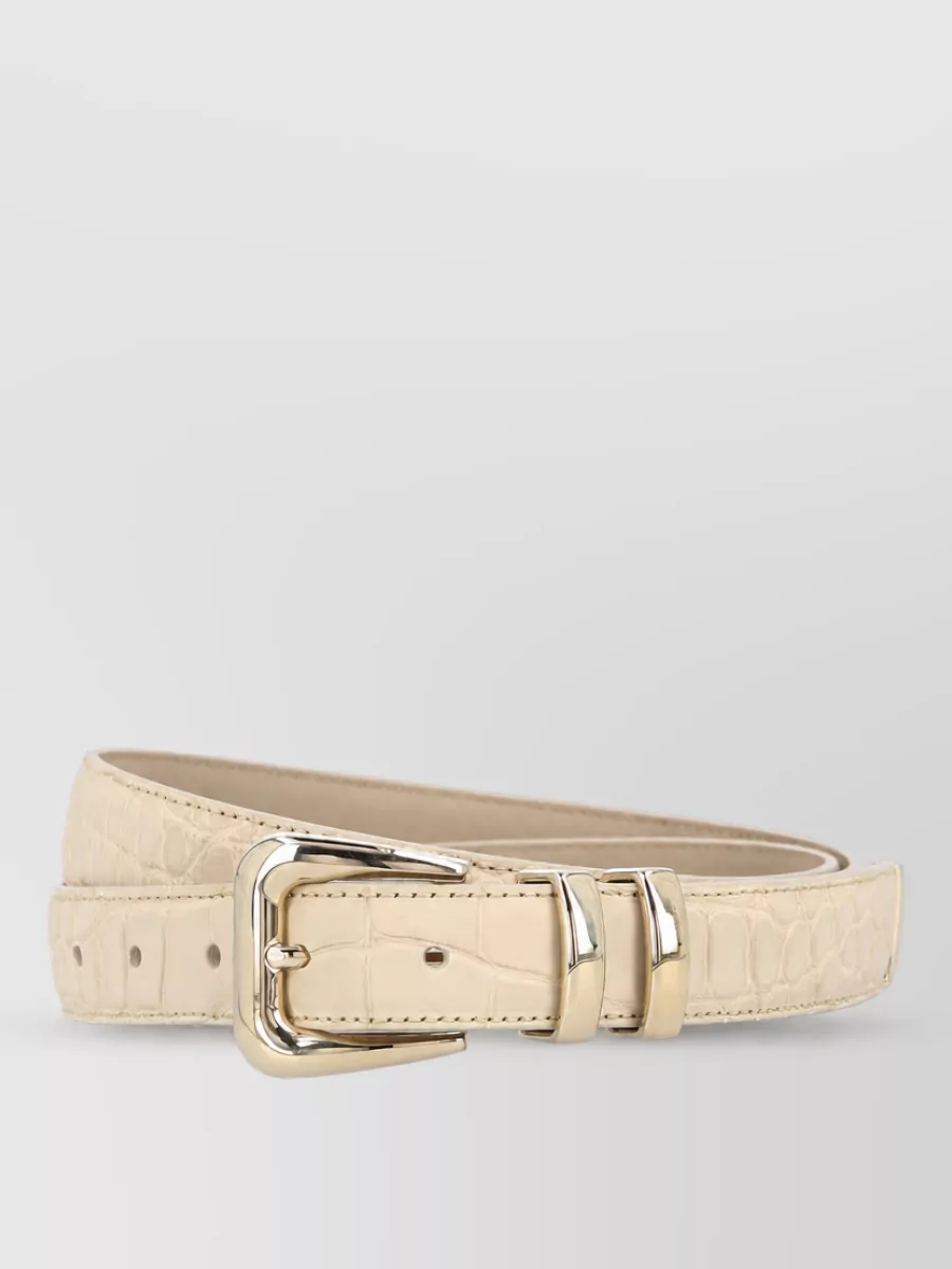 Brunello Cucinelli alligator leather belt