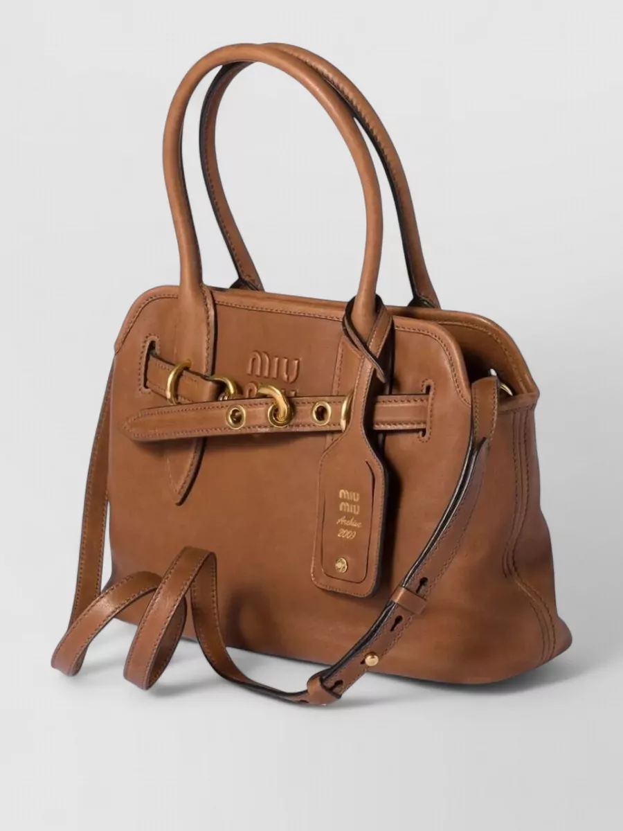 Miu Miu Aventure Nappa Leather Tote Bag Strap