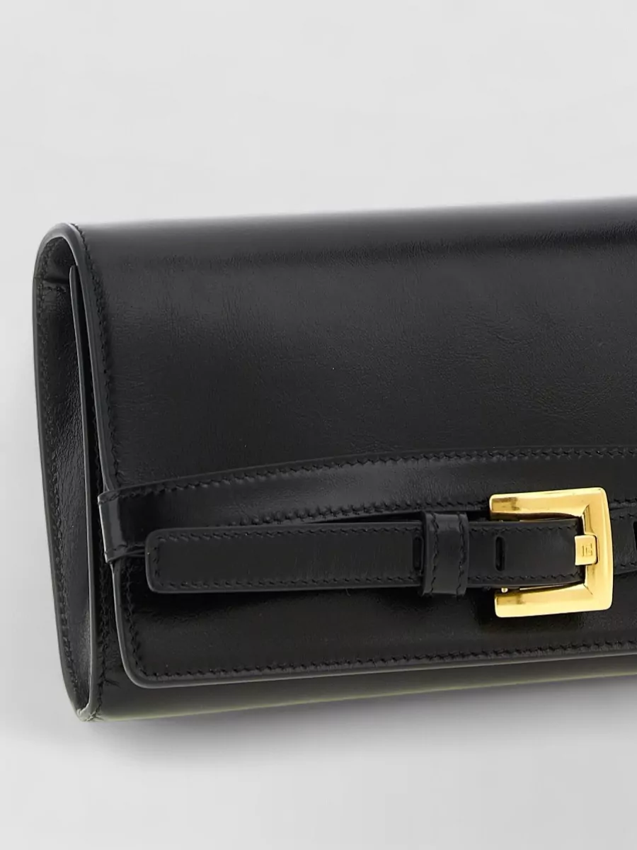 Balmain Shuffle Wallet Chain Buckle Detail Strap