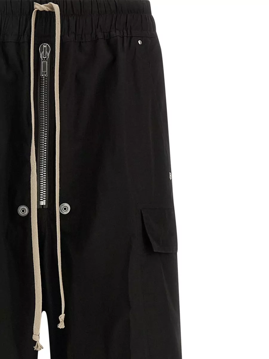 Rick Owens Cargobelas Wide Leg Cargo Zip Trousers