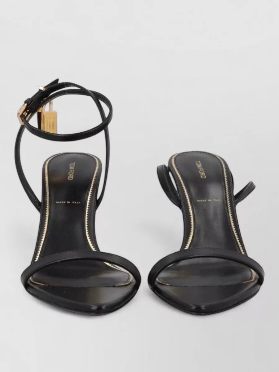Tom Ford leather padlock ankle-strap sandals